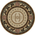 Rustic Lodge Western Horse Cabin Multicolor Polypropylene Area Rug Multi 710 X 910