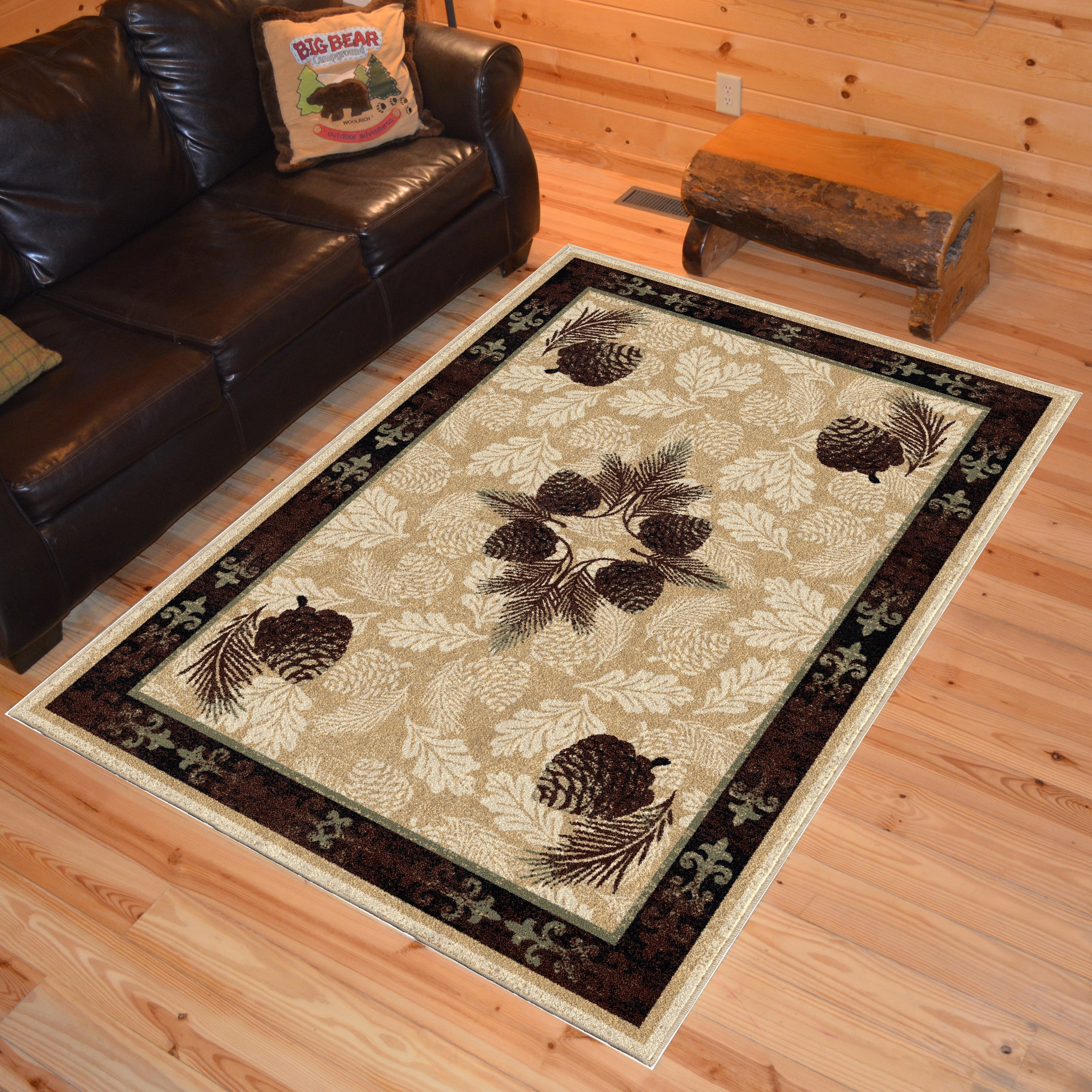 American Destination Lodge Pinecone Rug