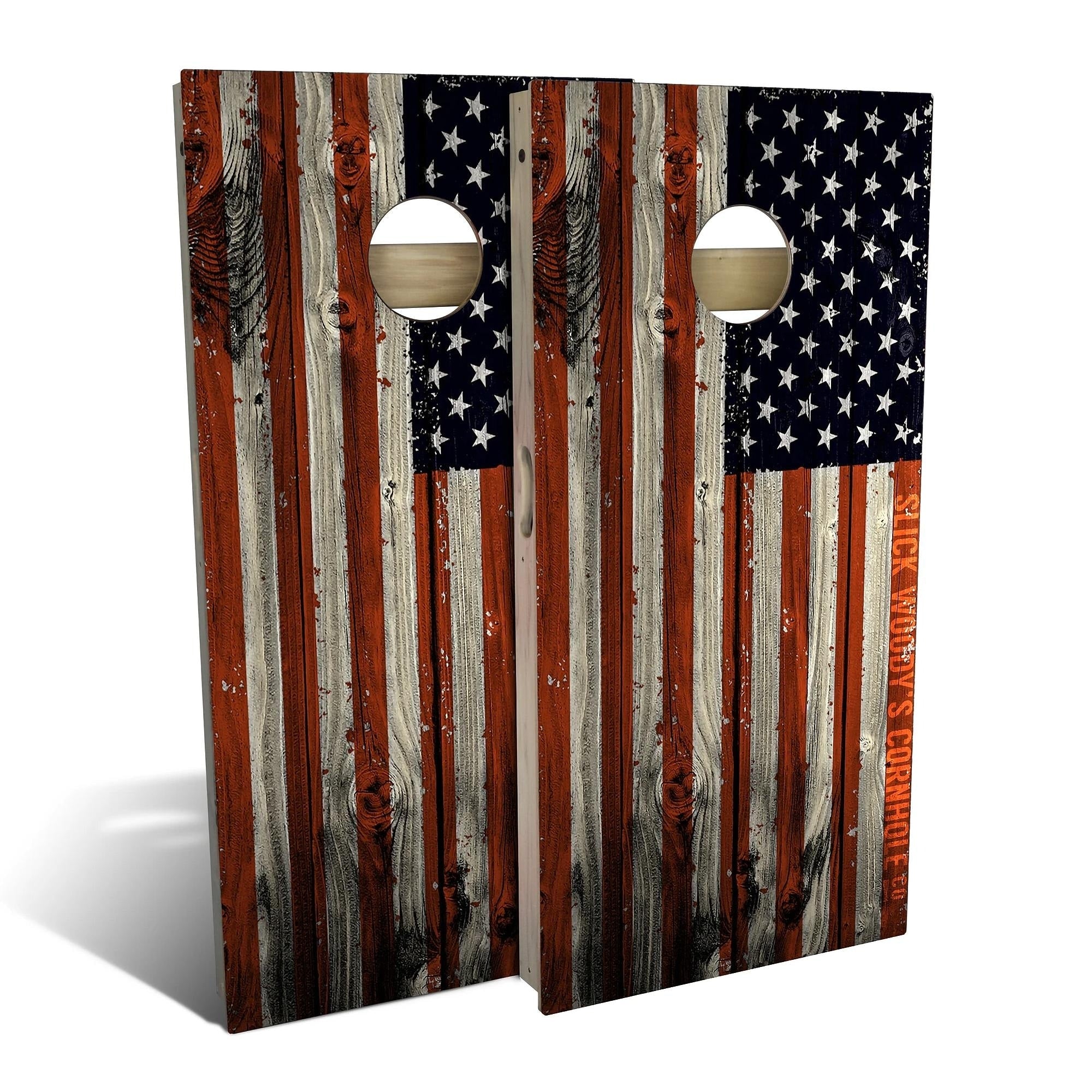 American Flag Distressed Cornhole Set Choose Your Size Accessories