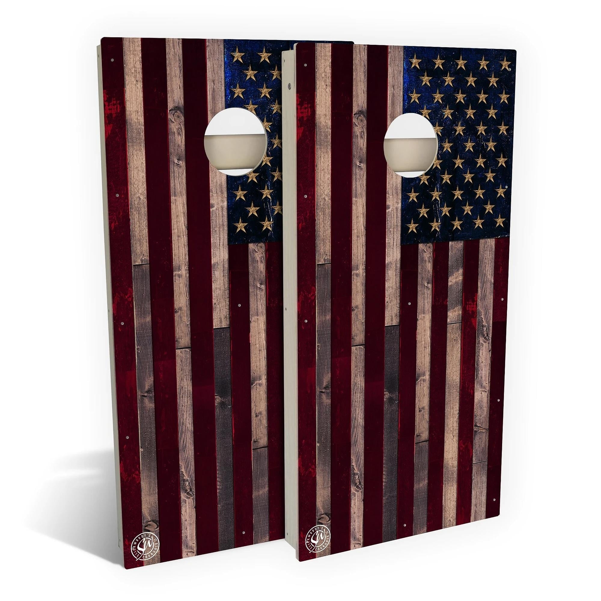 American Flag Vintage Cornhole Set Choose Your Size Accessories
