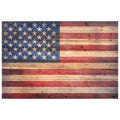 American Flag Wall Art Printed On Solid Fir Wood Planks