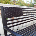 American Pride Wood And Metal Bench