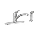 American Standard Colony Pro Single Handle Kitchen Faucet With Integrated Side Sprayer And Escutcheon Plate