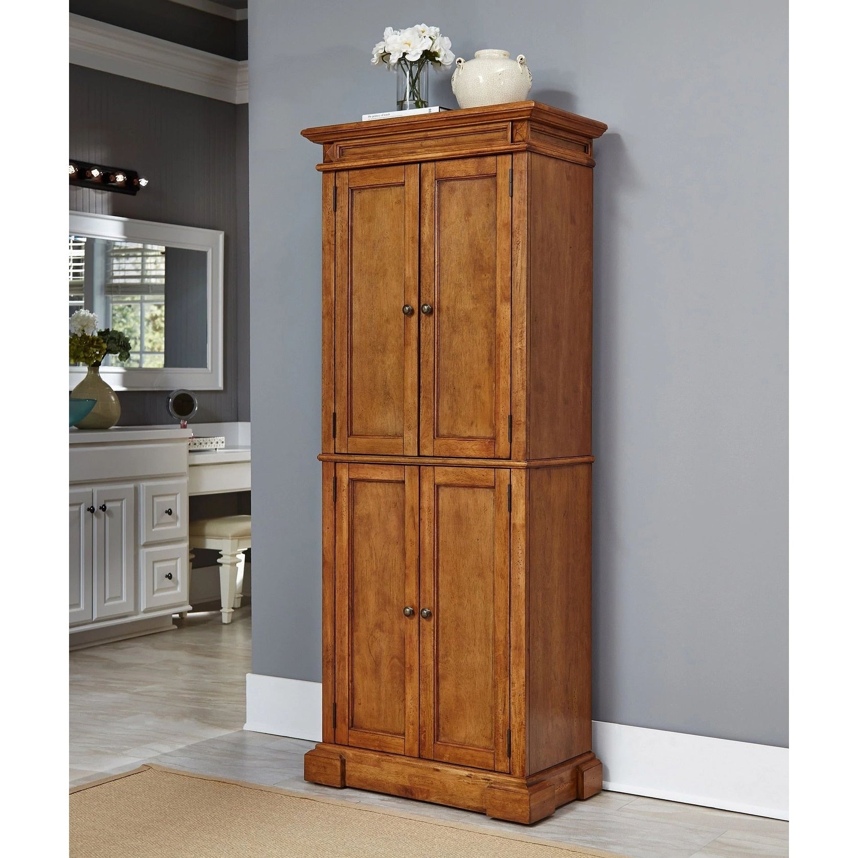 Americana Distressed Oak Pantry 72 H