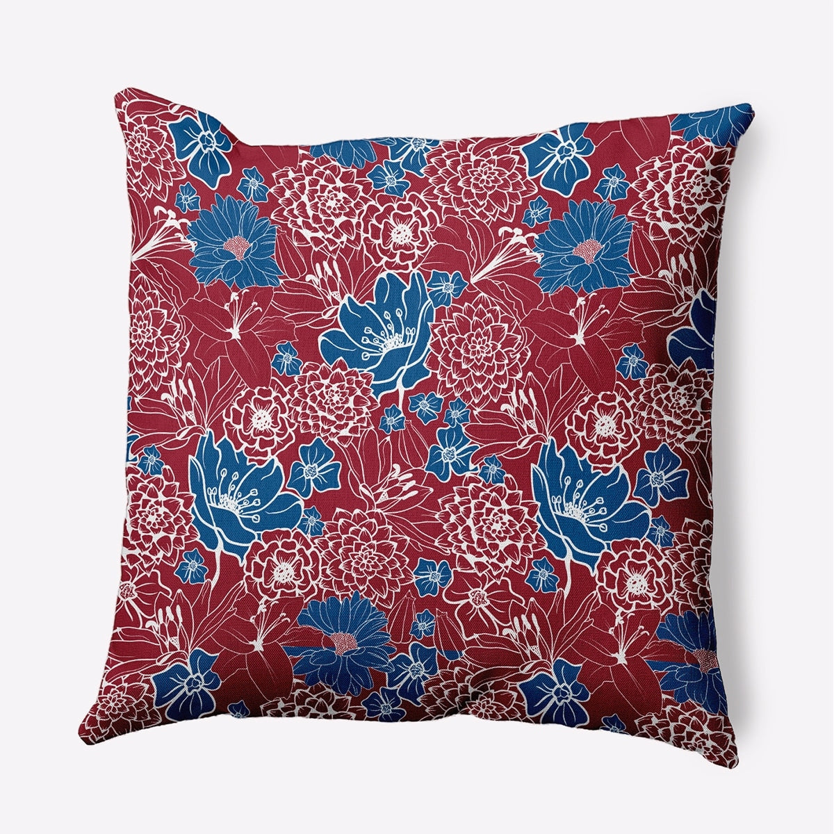 Americana Garden Indoor Outdoor Throw Pillow