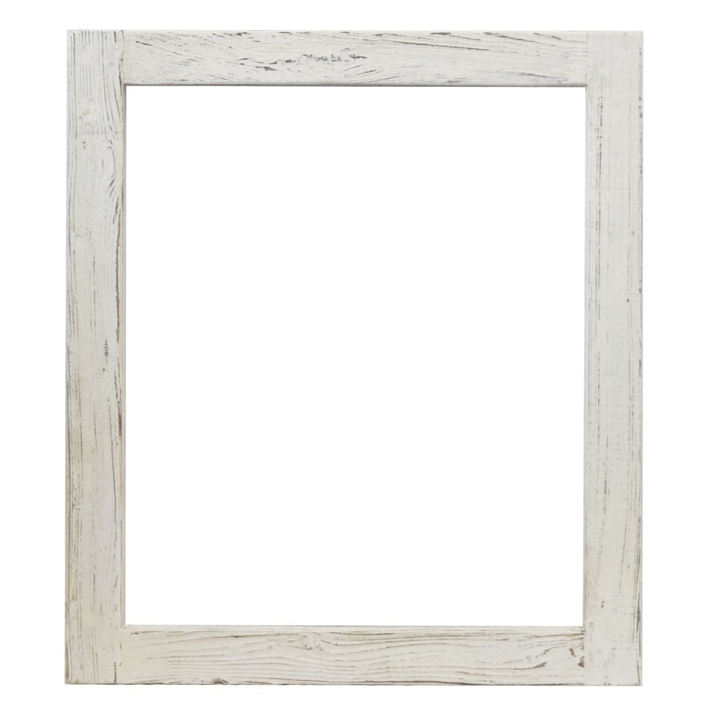 Americana Wood Framed Large Rectangular Wall Mirror