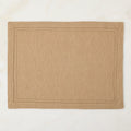 Ames Dark Natural Linen Embroidered Napkin by Todd Snyder
