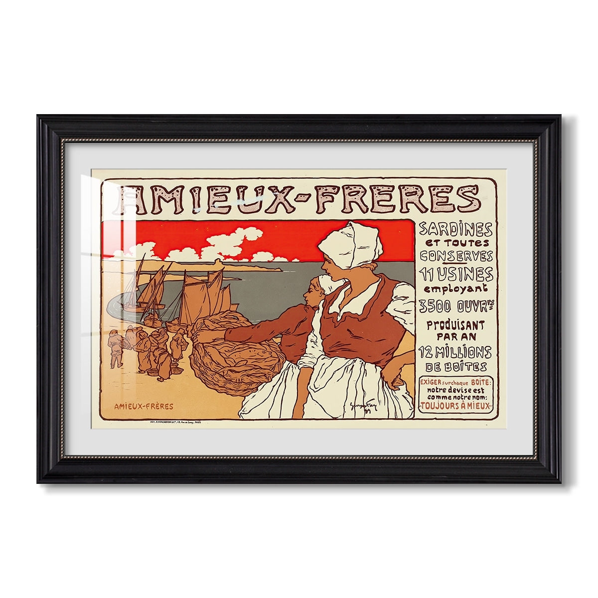 Amieux Freres 1899 Georges Fay Custom Framed Print