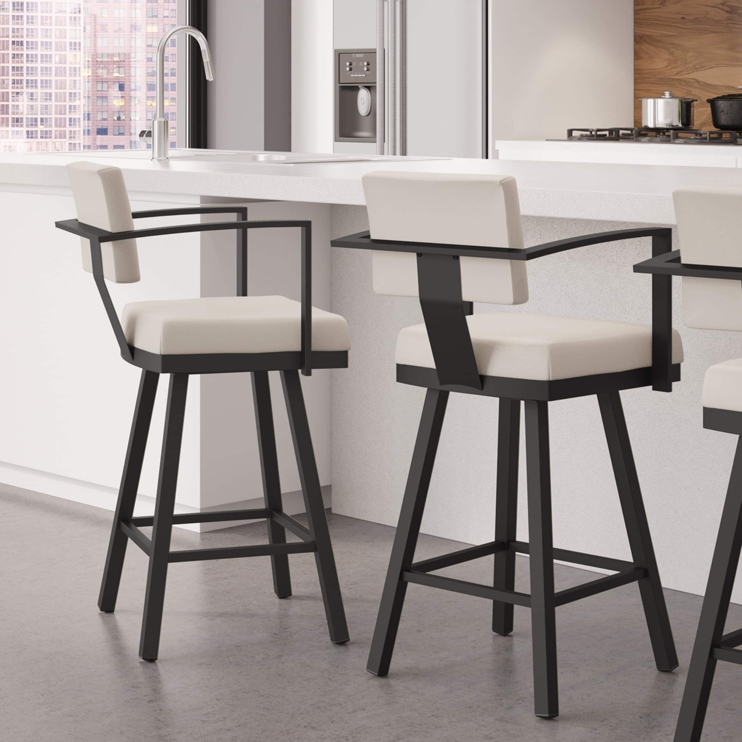Amisco Akers Counter Swivel Metal Stool 26 Inch