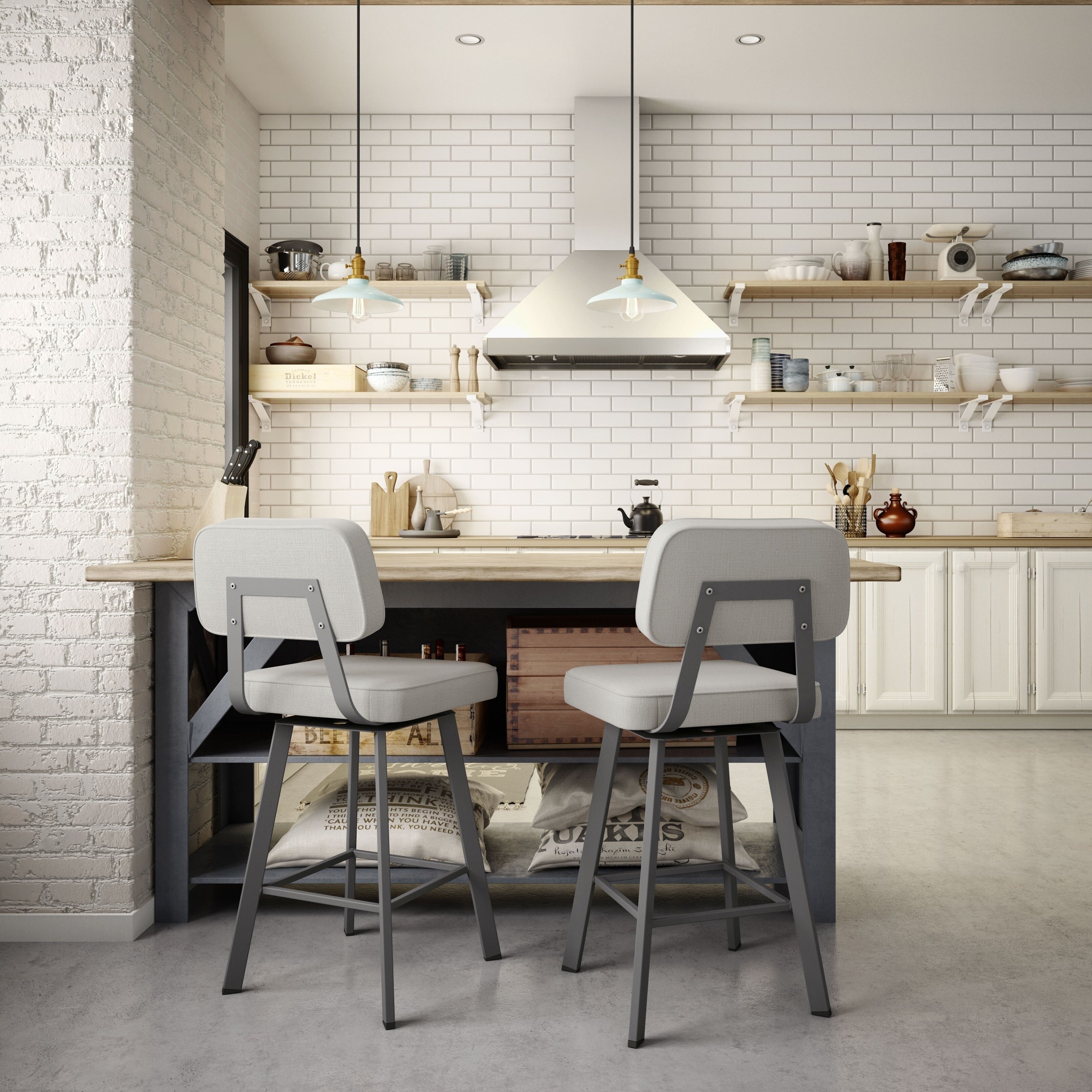Carbon Loft Jenner Swivel Metal Counter Stool