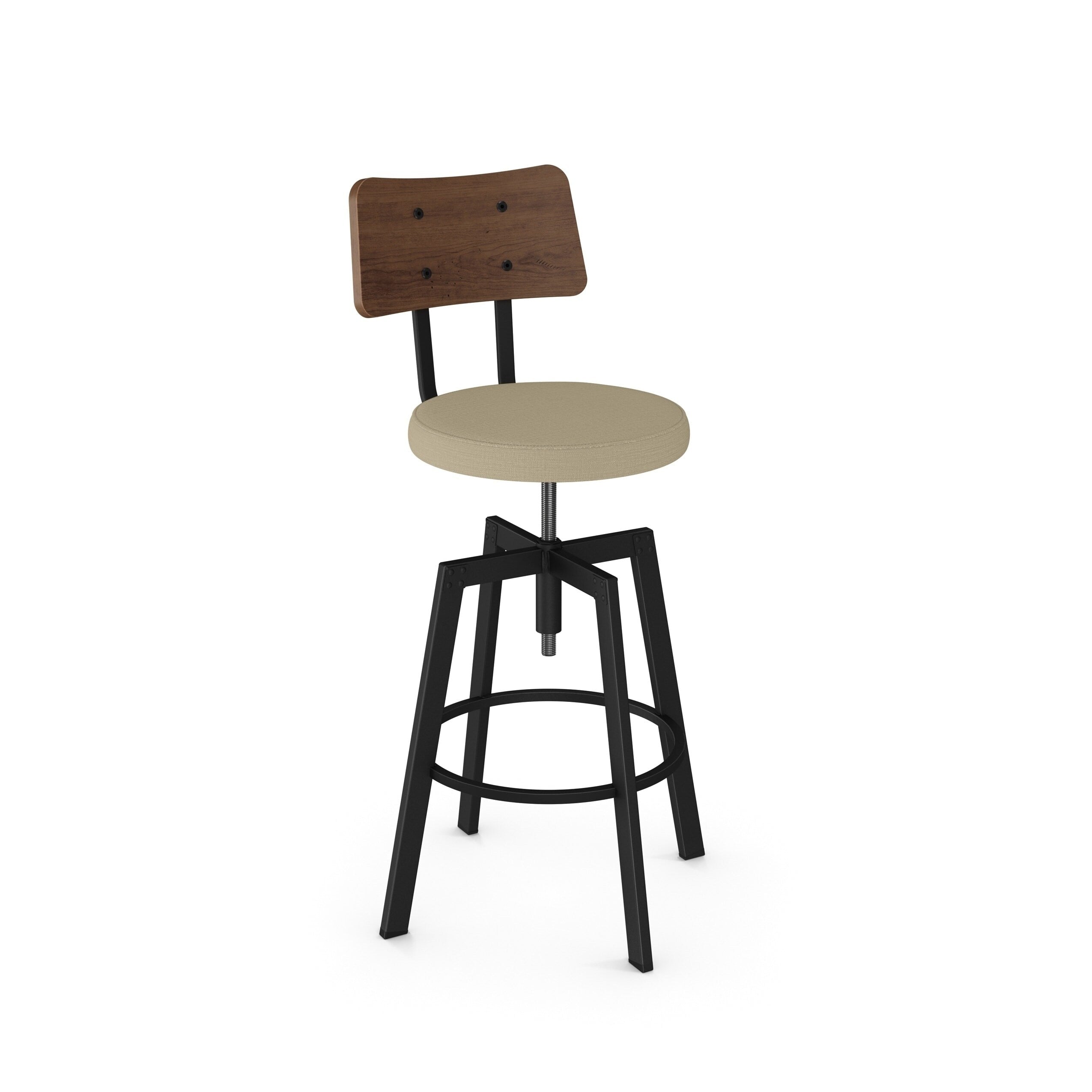 Carbon Loft Kettering Screw Metal And Wood Stool