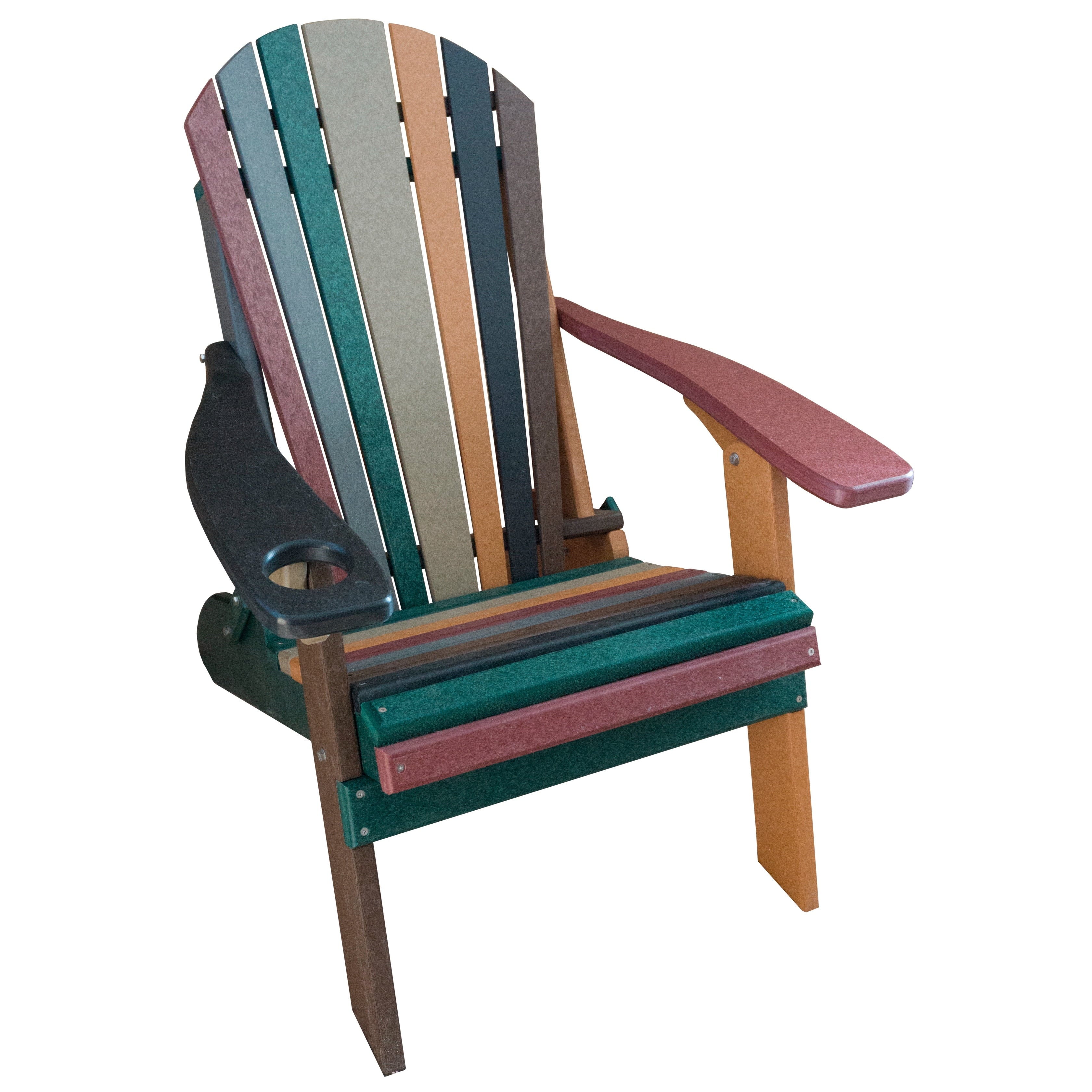 Amish Made Poly Folding Adirondack Chair Earth Tone Colors