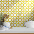 Amlo In Yellow And White Handmade 8X8 In Moroccan Tile Pack 12