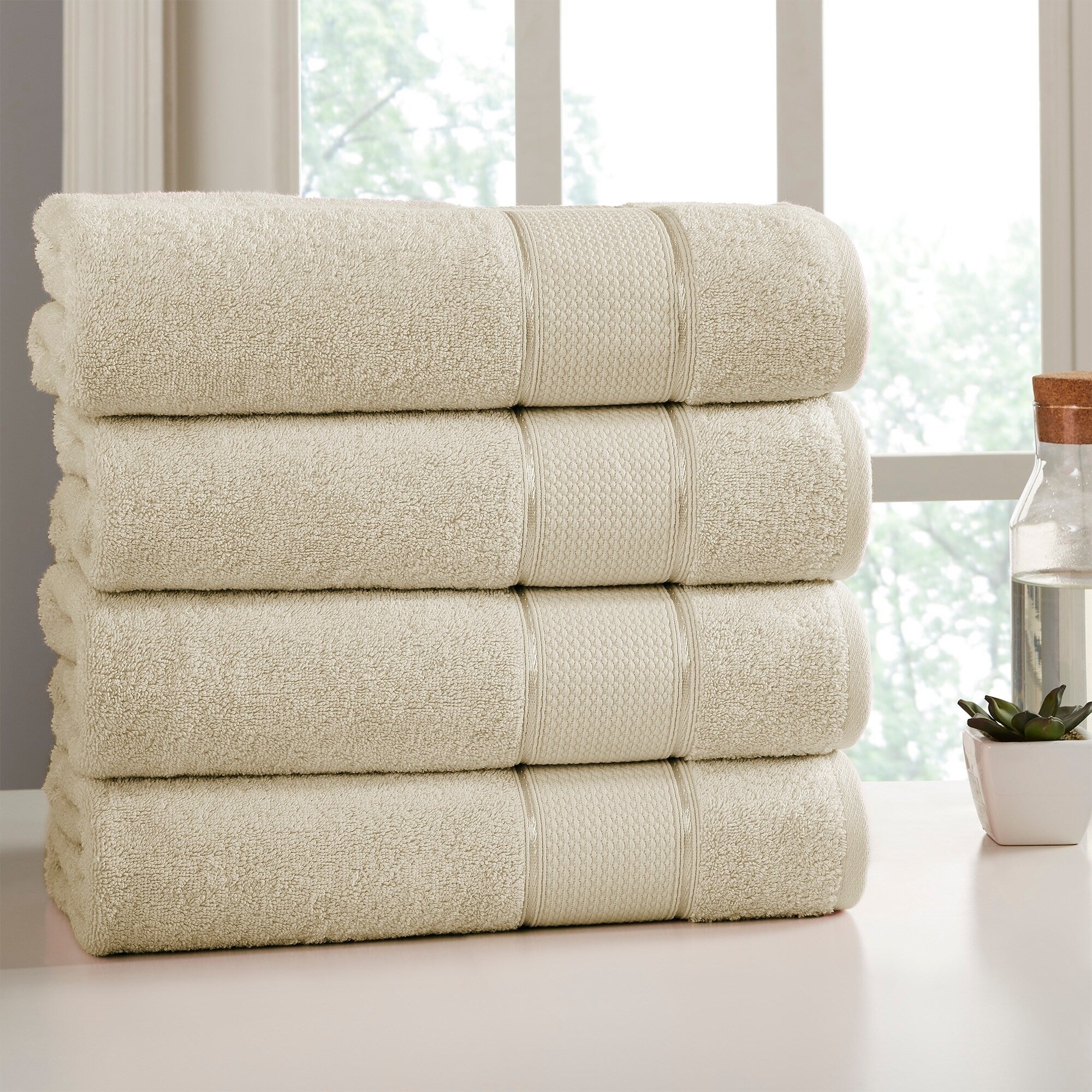 Amrapur Overseas 4 Pack Spunloft Bath Sheet 35X66 N A