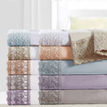Amrapur Overseas 4 Piece Crochet Lace Microfiber Sheet Set