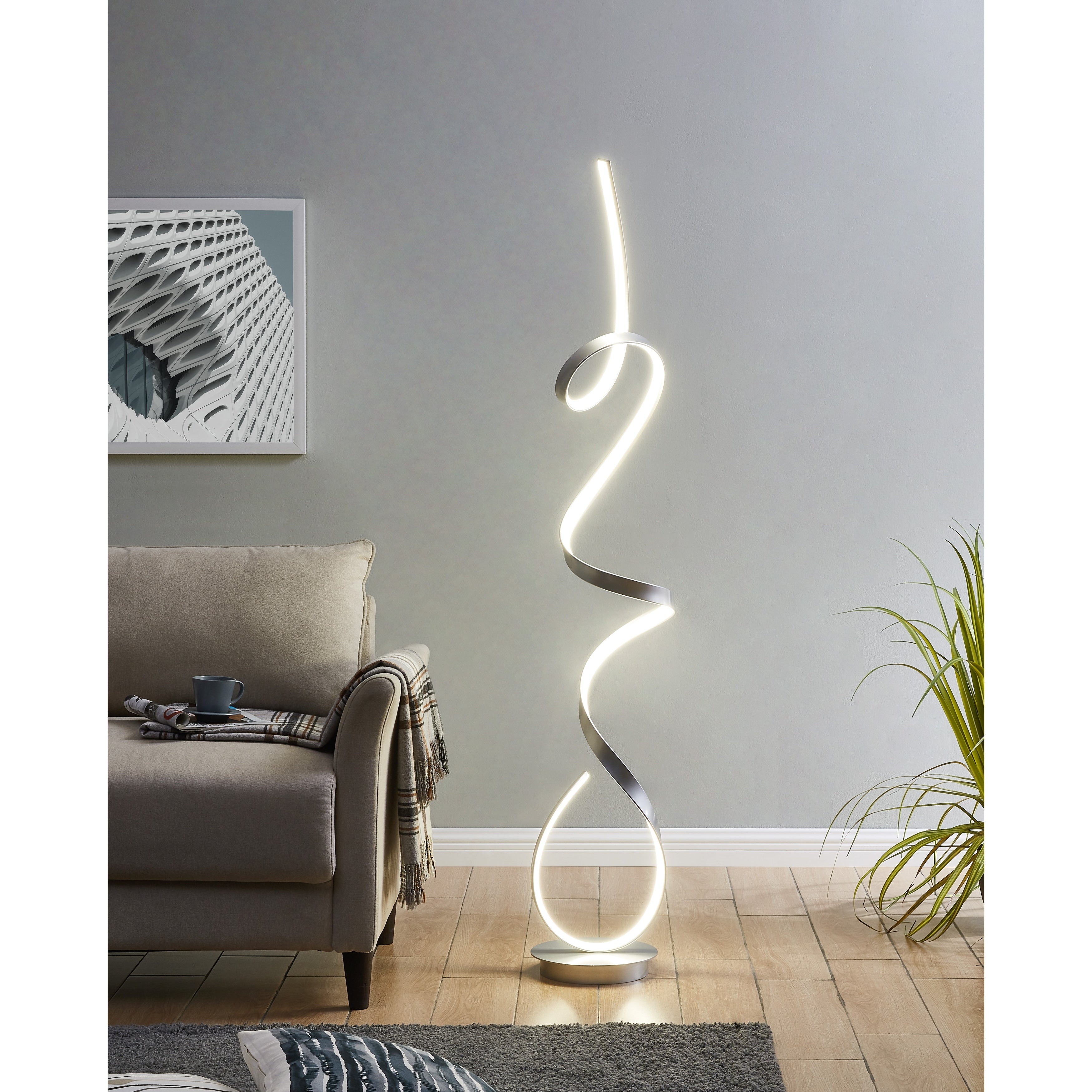 Silver Led Amsterdam Floor Lamp