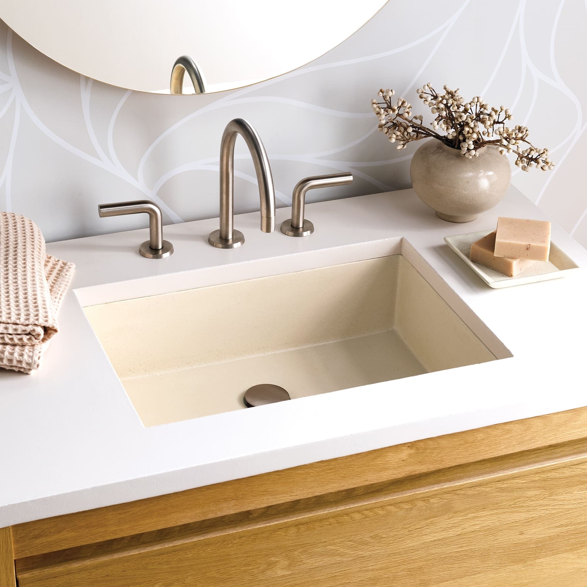 Anacapa 21 Nativestone Concrete Undermount Rectangular Bathroom Sink