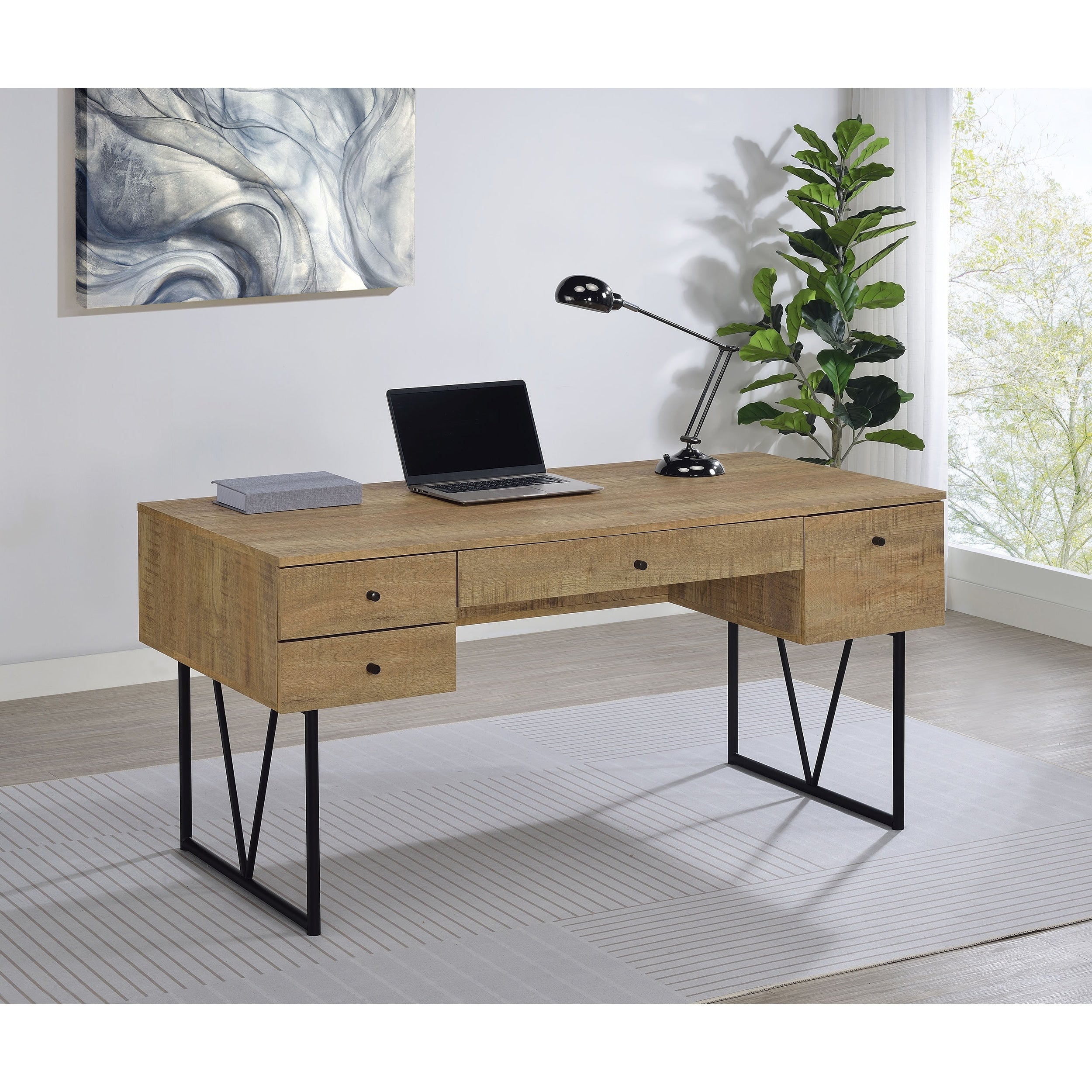 Analiese Industrial Antique Nutmeg Writing Desk