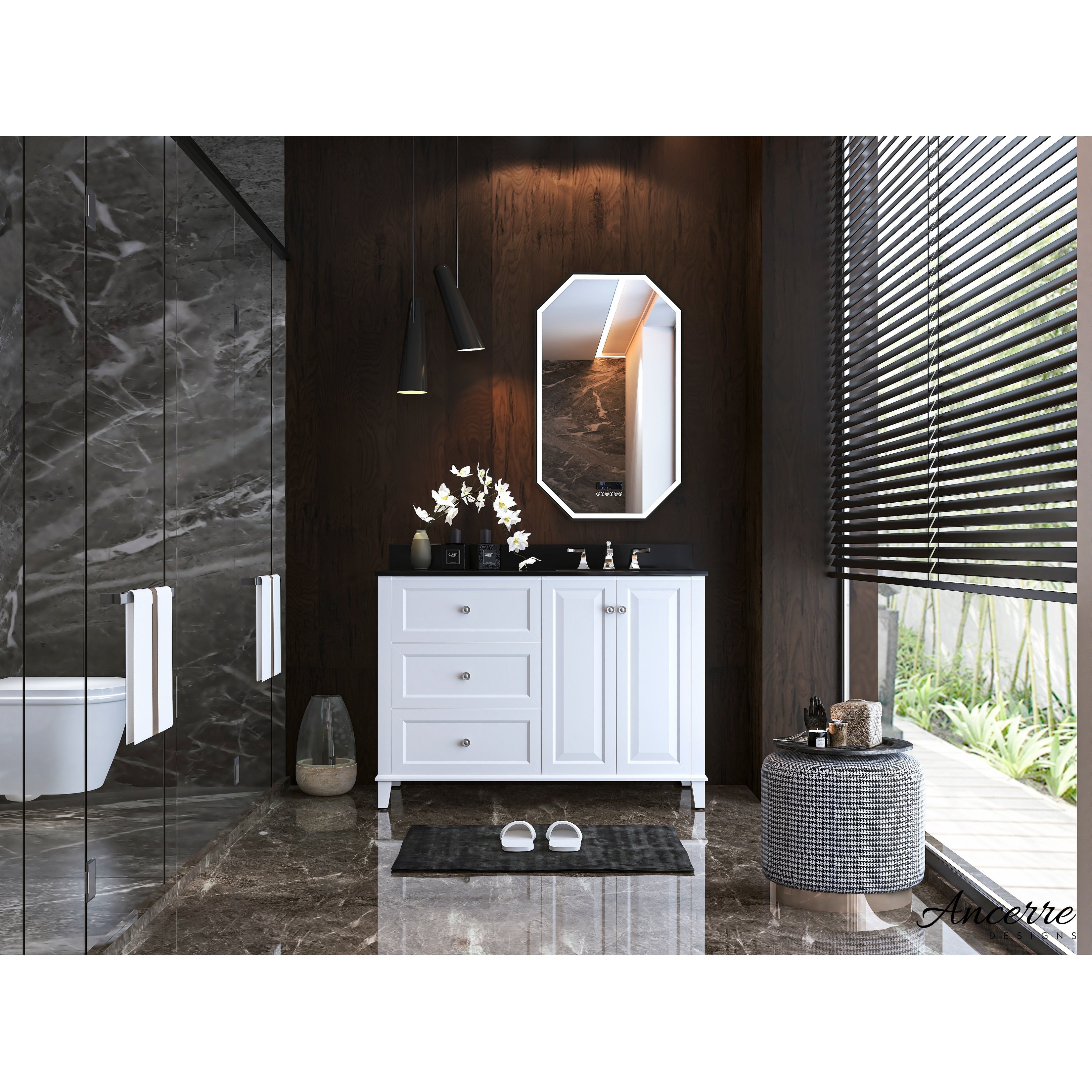 Ancerre Designs Hannah Right Side Vanity Set With Mirror