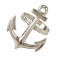 Saro Lifestyle Silver Brass Anchor Design Napkin Rings Set Of 4
