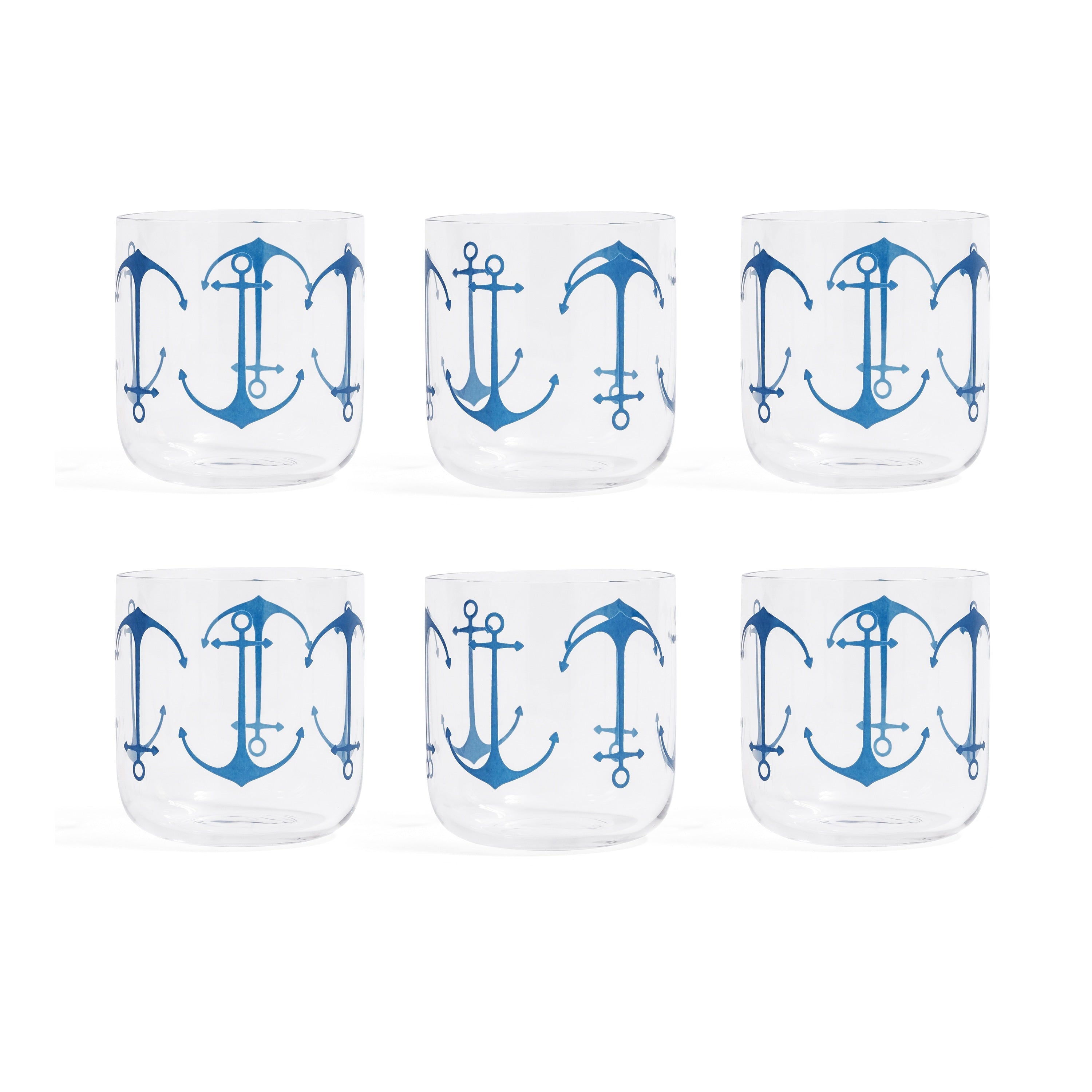Anchor Design Rock Glasses Set Of 6