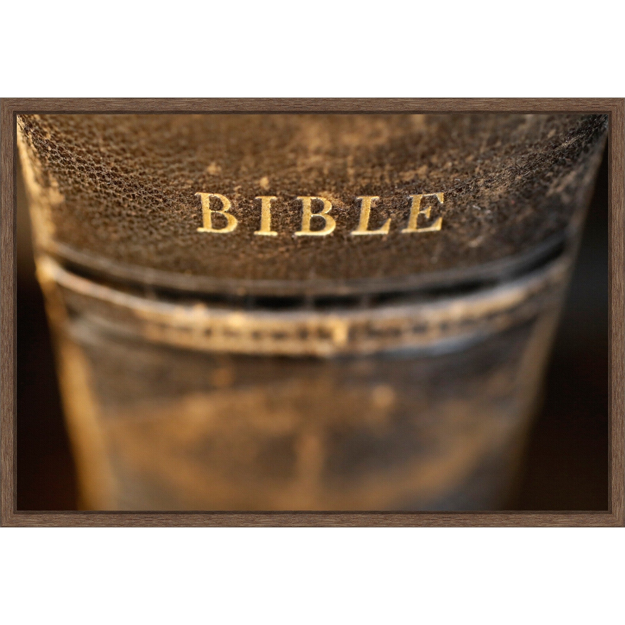 Ancient Bible Framed Canvas Wall Art Print
