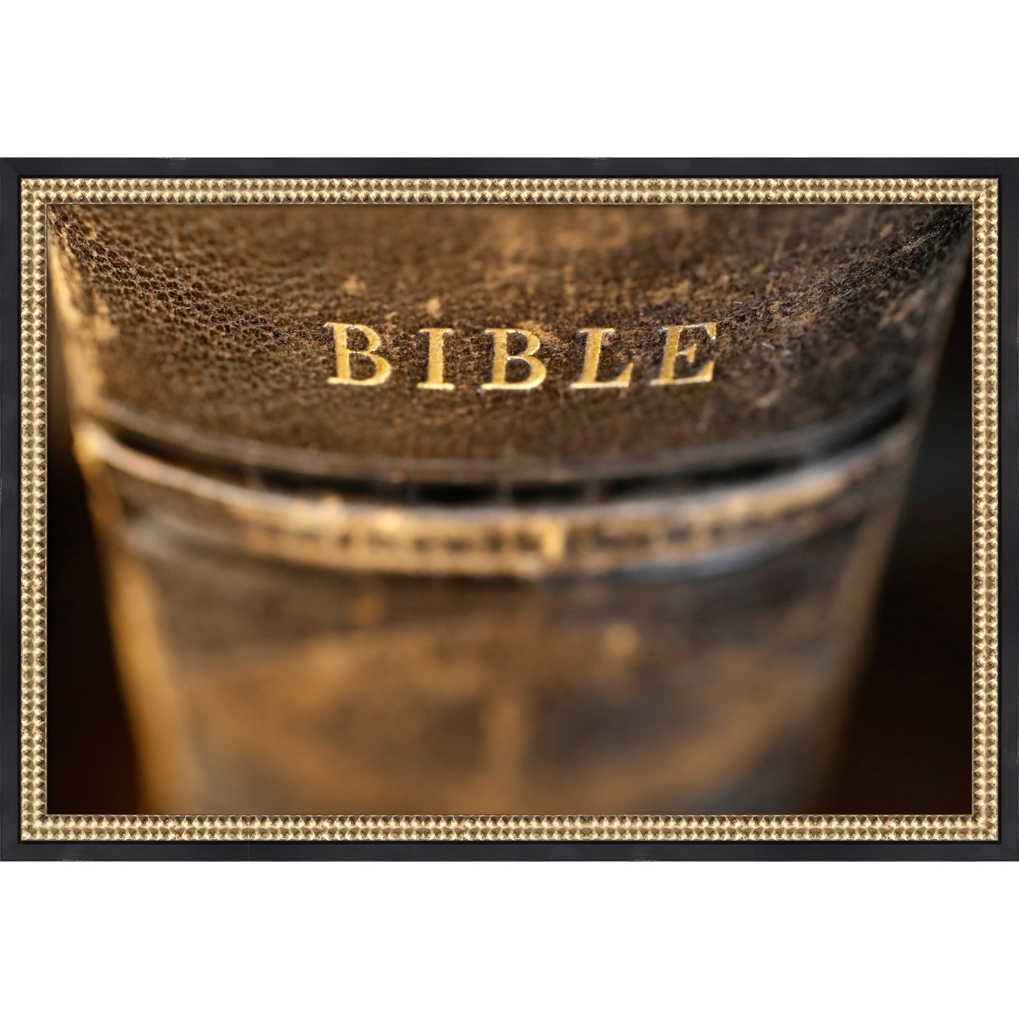Ancient Bible Framed Mounted Canvas Wall Art Print