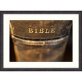 Ancient Bible Wood Framed Wall Art Print