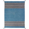 Andes Desert Teal Chenille Cotton Handmade Kilim Area Rug 86 X 116 86 X 116