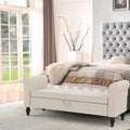 Andeworld Storage Bench Ottoman With Upholstered Arms
