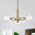 Andres Gold With 3 Light Bulb Chandelier