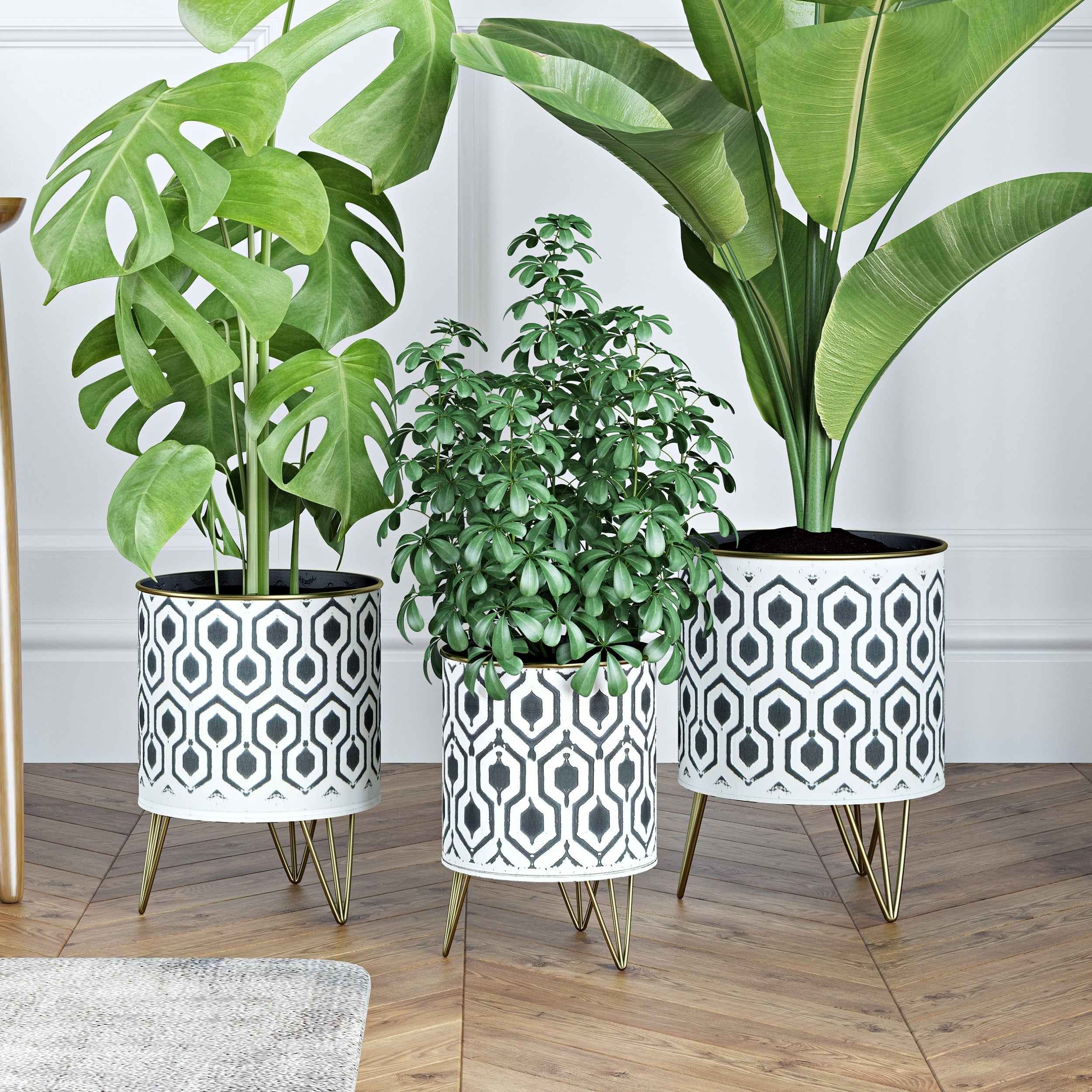 Andrey Modern Planters Set Of 3 N A