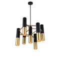 Silver Orchid Togo Matte Black Satin Gold 7 Light Chandelier