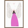Angel In Fuchsia Christian Art By Jemma Morris Framed Canvas Wall Art Print