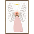 Angel In Pink Christian Art By Jemma Morris Framed Canvas Wall Art Print