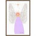 Angel In Purple Christian Art By Jemma Morris Framed Canvas Wall Art Print