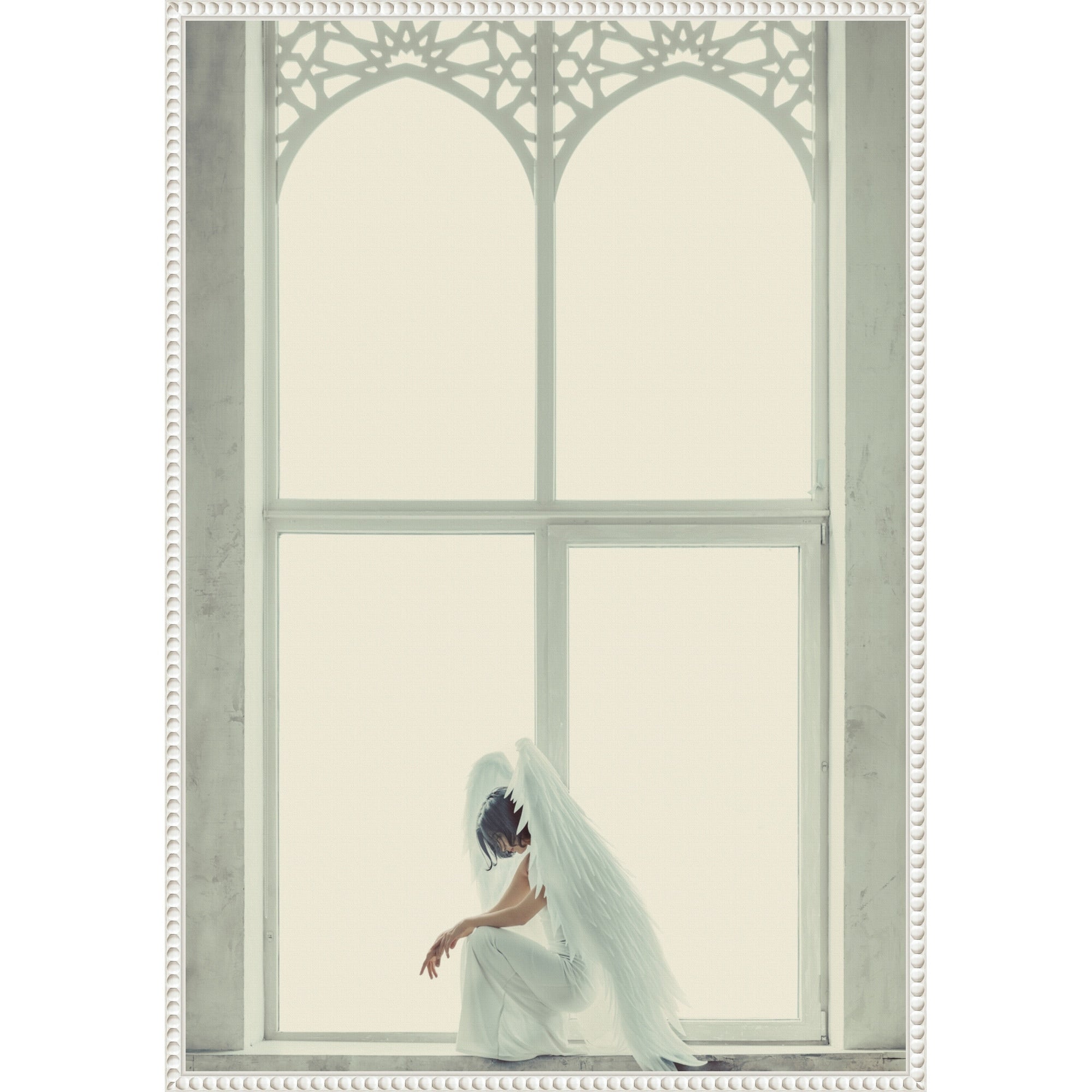 Angel Of Pain Christian Art By Inthemoment Framed Canvas Wall Art Print