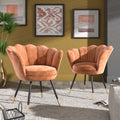 Angela Black And Gold Metal Leg Velvet Seashell Accent Chair By Inspire Q Bold