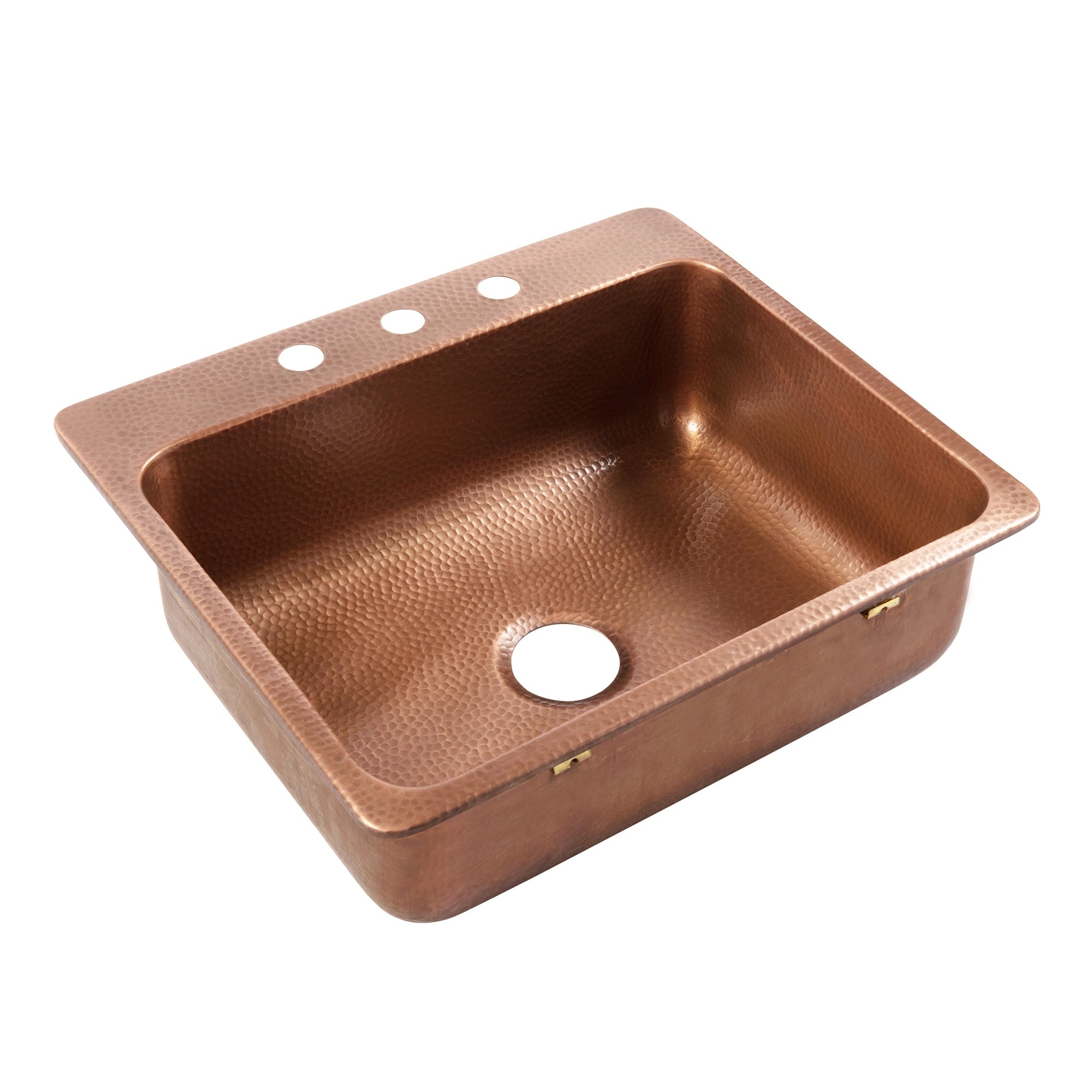 Sinkology Rosa Drop In 25 3 Hole Copper Kitchen Sink In Antique Copper