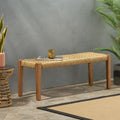 Angie Outdoor Modern Industrial Acacia Wood Bench By Christopher Knight Home 43.25 W X 15.75 D X 16.25 H
