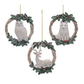 Animal Wreath Ornament Set Of 12