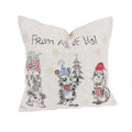 Animals Fun Holiday Party Embroidered Pillow 14 By 14 Inch