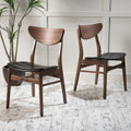 Anise Leather Dining Chair Set Of 2 By Christopher Knight Home