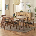 Anise Mid Century Modern 7 Piece Dining Set With A Frame Table By Christopher Knight Home