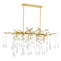 Anita 10 Light Chandelier With Gold Leaf Finish Gold Leaf