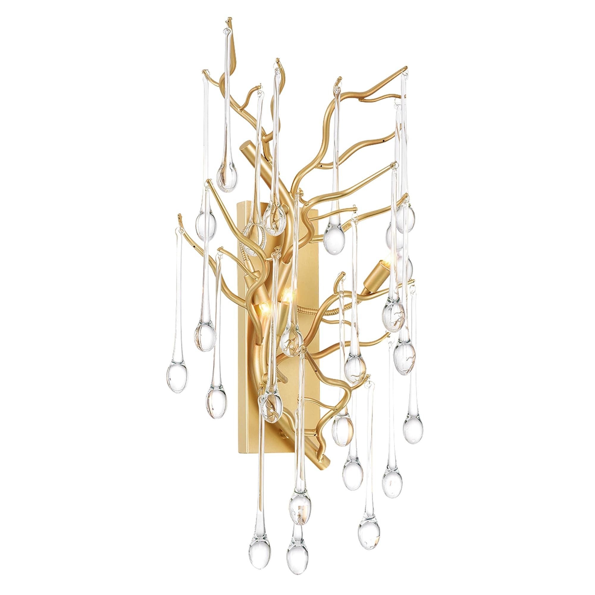 Anita 3 Light Wall Sconce With Gold Leaf Finish Gold Leaf