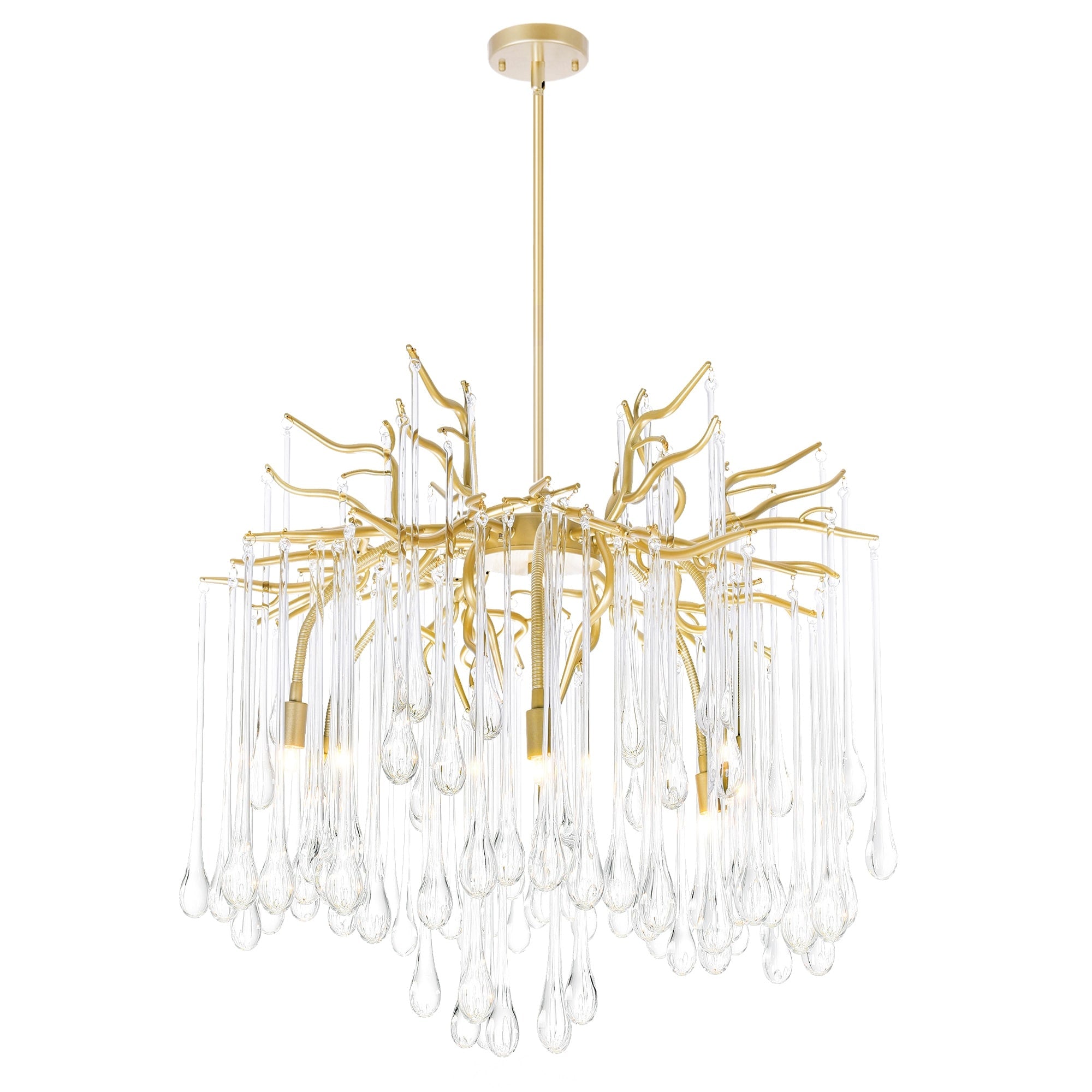 Anita 6 Light Chandelier With Gold Leaf Finish Gold Leaf