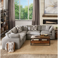 Anka Grey Linen 5 Seat Sectional Sofa By Inspire Q Modern