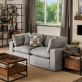 Anka Grey Linen Loveseat By Inspire Q Modern