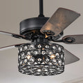 Annacaey Matte Black 52 Inch 5 Blade Ceiling Fan